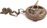 Premium Brass Sundial Compass  with Wooden Box  | Personalized Engraving